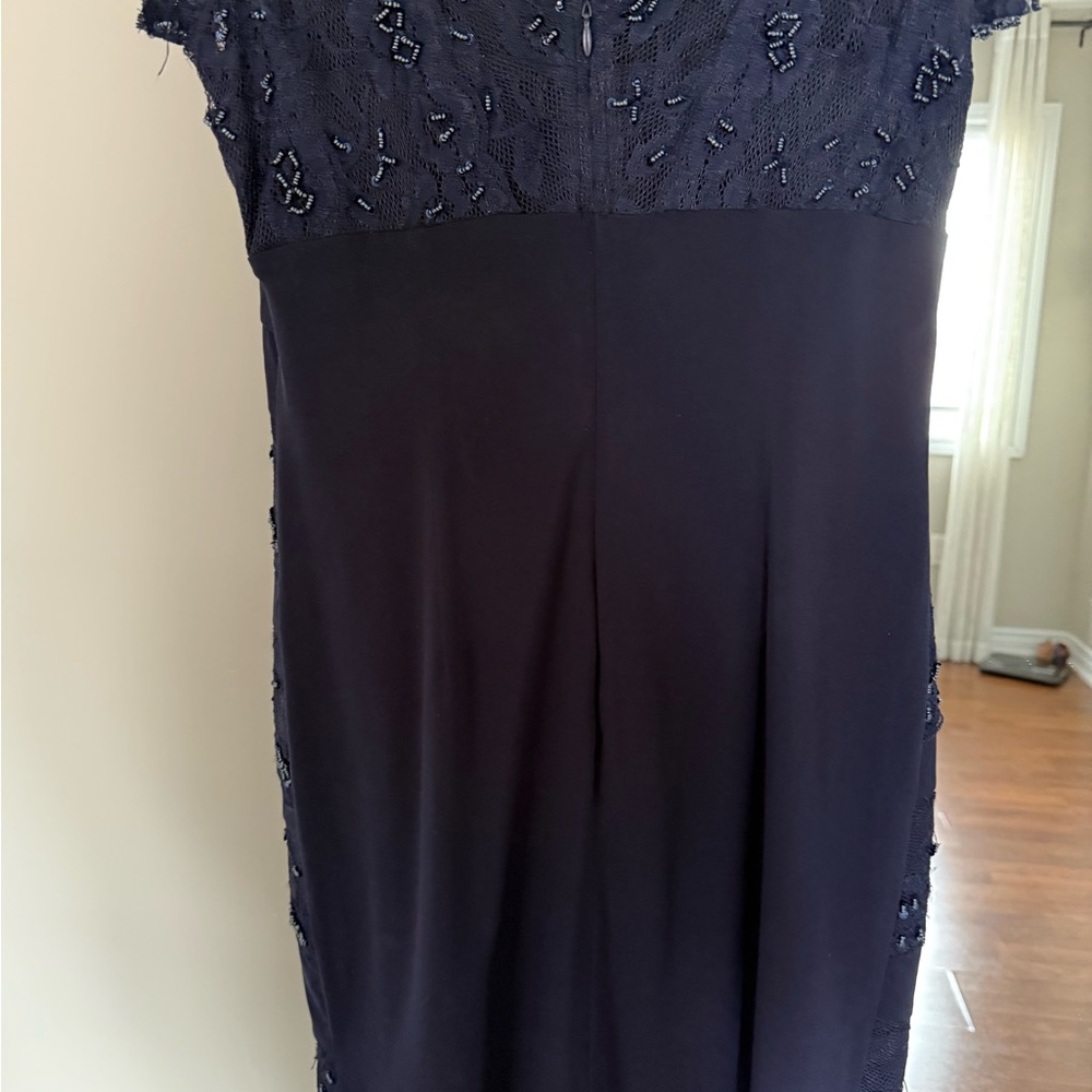 Le Chateau Navy Lace Midi Dress - Picture 4 of 4